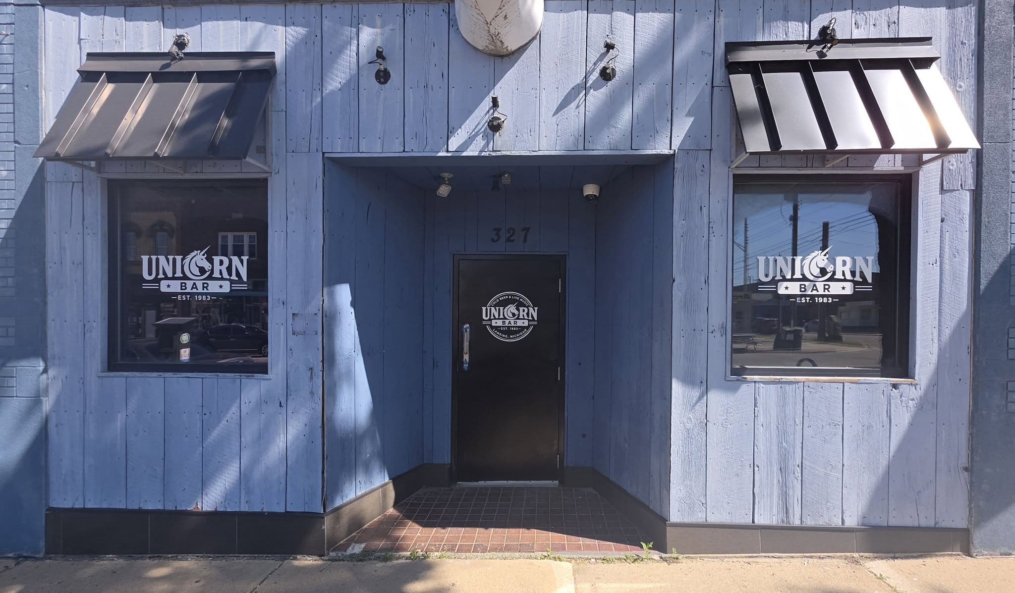 Vectored logo installed on a real storefront
